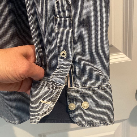 Banana Republic Men’s long sleeve button up, XL navy denim Durable fabric like N - Picture 9 of 16